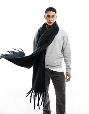 My Accessories Man blanket scarf in black - ASOS Price Checker