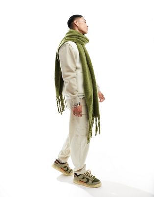 My Accessories Man blanket scarf in khaki