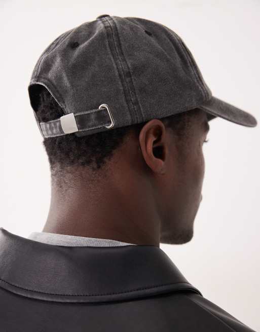 My Accessories Man Brooklyn baseball cap in washed black, 2 of 3
