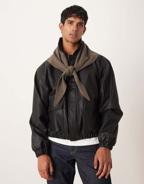My Accessories – Man – Dreiecksschal aus Strick in Braun - view 1