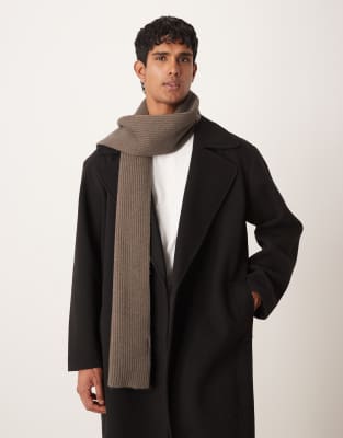 My Accessories My Accessories Man supersoft oversized blanket scarf in brown