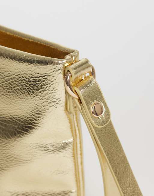 My Accessories metallic clutch bag in gold, 2 of 4
