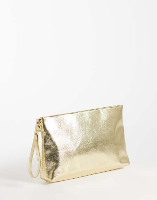 My Accessories metallic clutch bag in gold, 3 of 4