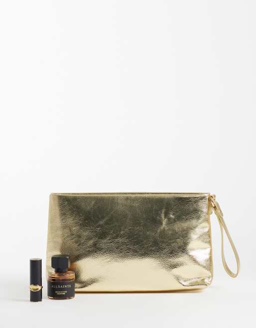 My Accessories metallic clutch bag in gold, 4 of 4