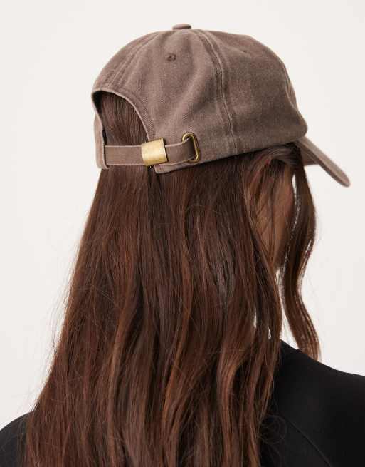 My Accessories miami baseball cap in washed brown, 4 of 4