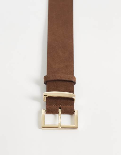 My Accessories minimal classic belt in brown, 3 of 3