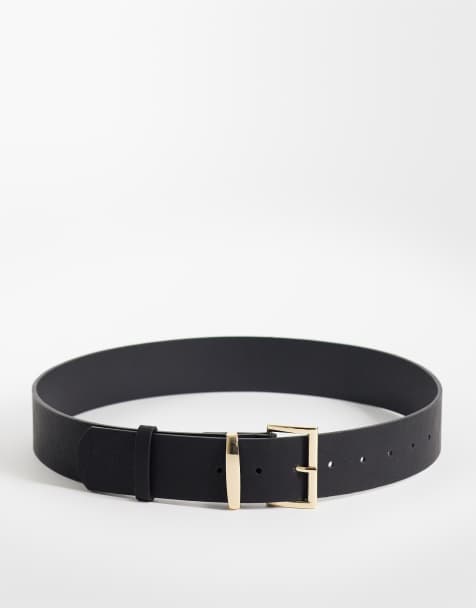 My Accessories minimalistiskt klassiskt skärp i svart - view 1