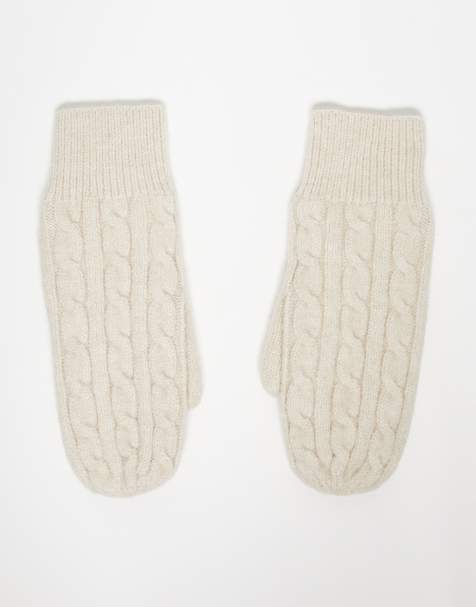 My Accessories - Muffole color crema in maglia lavorata a trecce - view 1