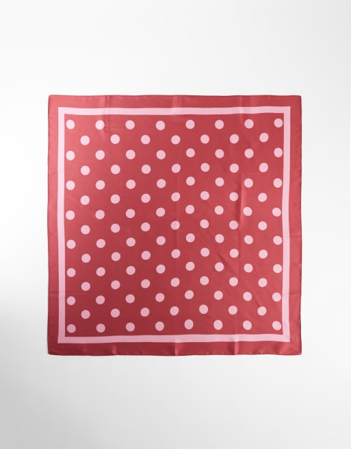 My Accessories multi wear bandana in red and pink polka dot, 2 of 4