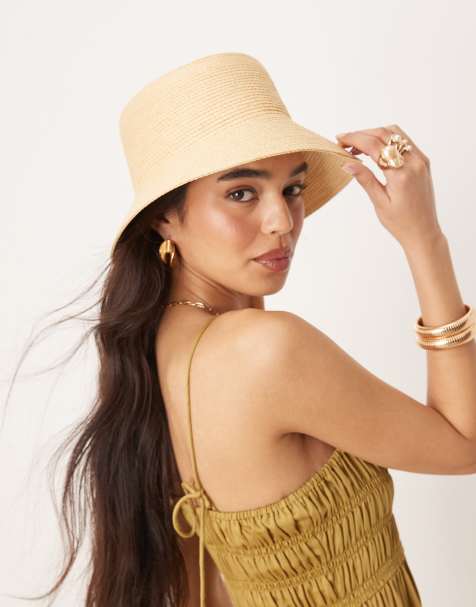 My Accessories – Naturvit solhatt i strå med brett brätte - view 1