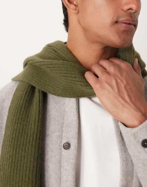 My Accessories – Oliwkowozielony bardzo miękki szalik oversize, 2 z 3