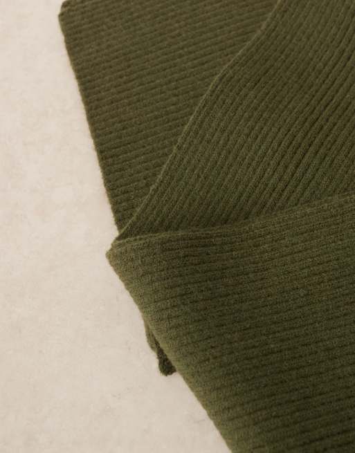 My Accessories – Oliwkowozielony bardzo miękki szalik oversize, 3 z 3