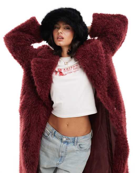 My Accessories – Oversize-Anglerhut aus flauschigem Kunstpelz in Schwarz, 3 von 4