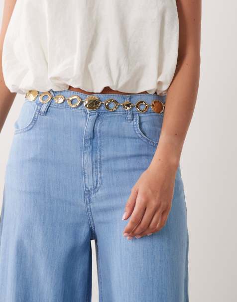 My Accessories – Oversize-Gürtel in Goldoptik mit gehämmerten Ringgliedern - view 1