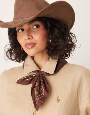 paisley neck tie in brown