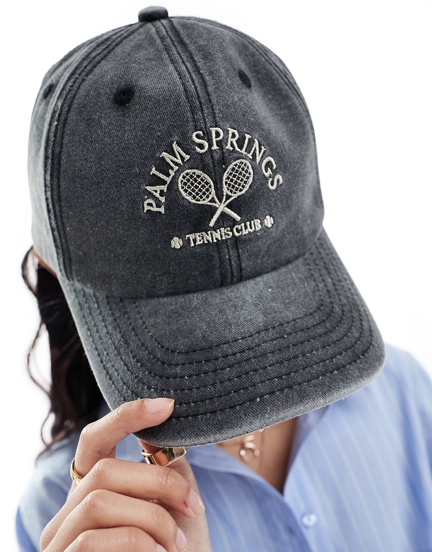 My Accessories palm springs baseball cap in washed grey