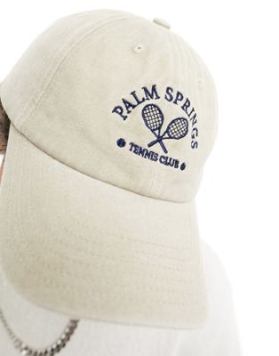 My Accessories palm springs baseball cap in washed sand