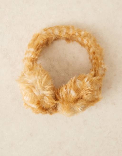 My Accessories - Paraorecchie in pelliccia sintetica con motivo animalier, 2 di 3