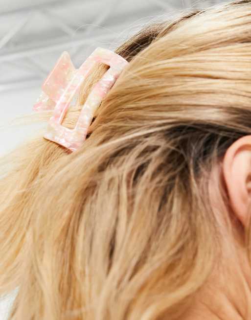 My Accessories – Pastellrosa fyrkantig hårklämma, 2 av 4