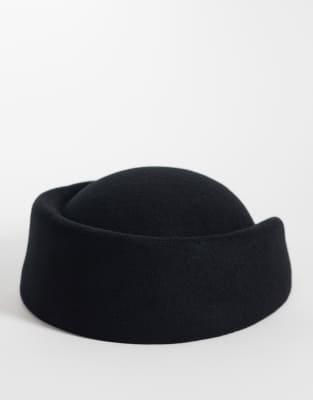 My Accessories Pillbox Hat In Black