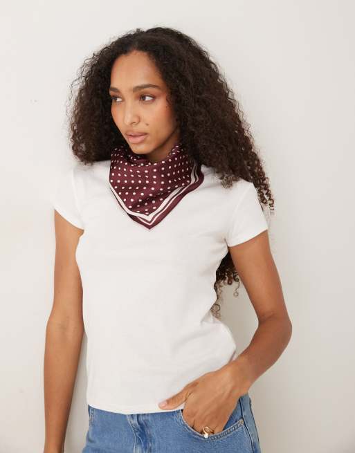 My Accessories polka dot neck tie in burgundy, 3 of 3