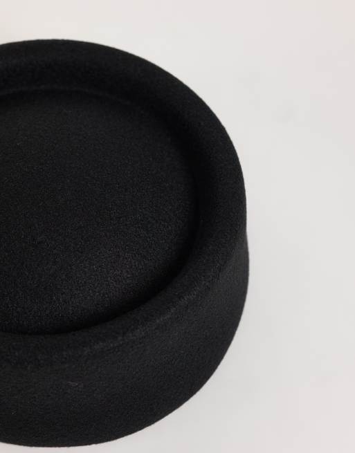 My Accessories premium pillbox hat in black, 3 of 3