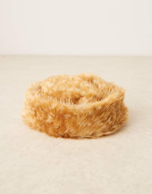 My Accessories – Rådjursmönstrad skidmössa i fuskpäls, 2 av 3