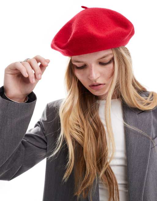 My Accessories - Rød baret i uld
