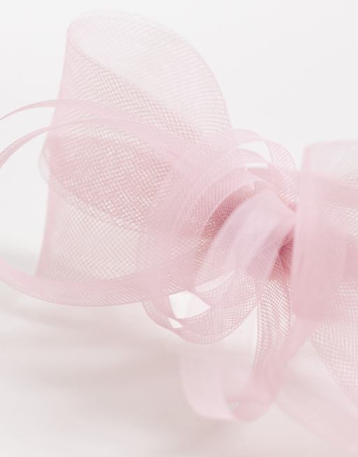 My Accessories - Rosa fascinator med sløjfe i mesh, 2 af 3