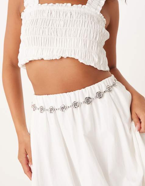 My Accessories rose chain belt in vintage silver - view 1