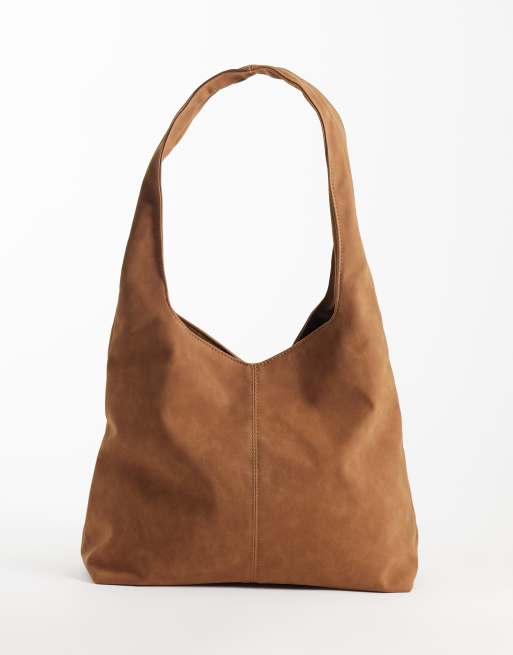 My Accessories - Sac porté épaule en imitation daim - Fauve, 4 de 4
