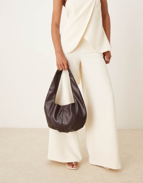 My Accessories - Sac souple porté épaule - Marron foncé - view 1