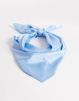 My Accessories My Accessories satin bandana in sky blue