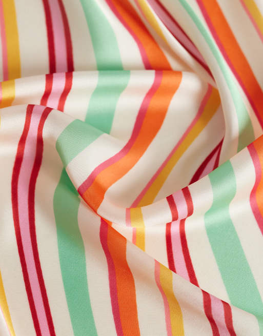 My Accessories satin diagonal stripes neck-tie in multi , 2 of 3