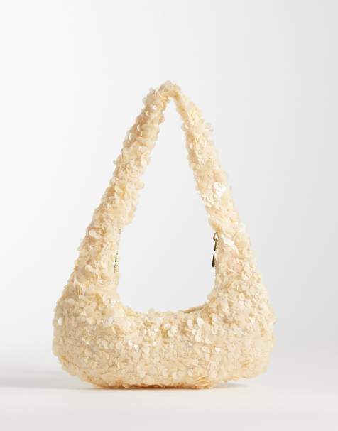 My Accessories – Schultertasche in Buttergelb mit Paillettenbesatz - view 1