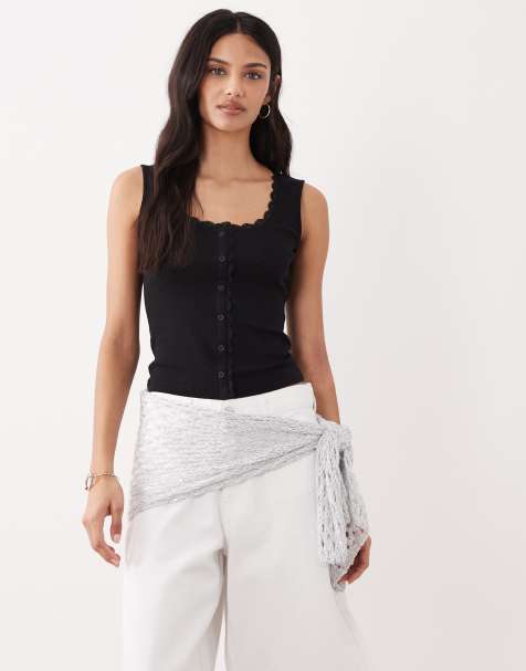 My Accessories sequin crochet scarf/belt in silver