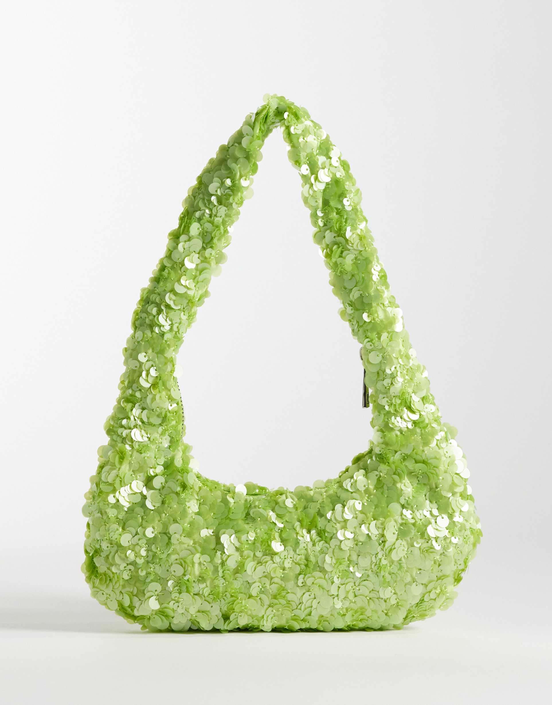 my accessories sequin shoulder bag in pale green