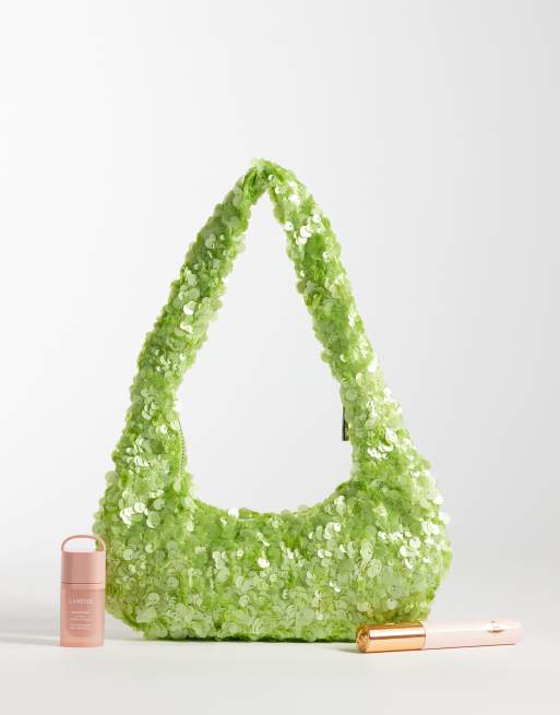 My Accessories sequin shoulder bag in pale green, 2 of 4