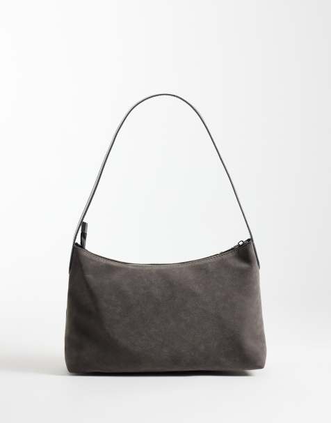 My Accessories shoulder bag in grey faux suede - view 1