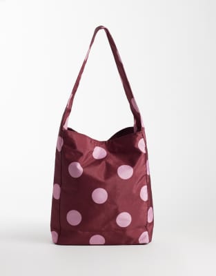 My Accessories shoulder bag in red and pink polka dot