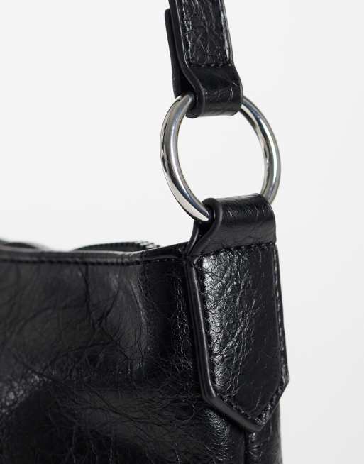 My Accessories shoulder bag with fold top in black, 3 of 4