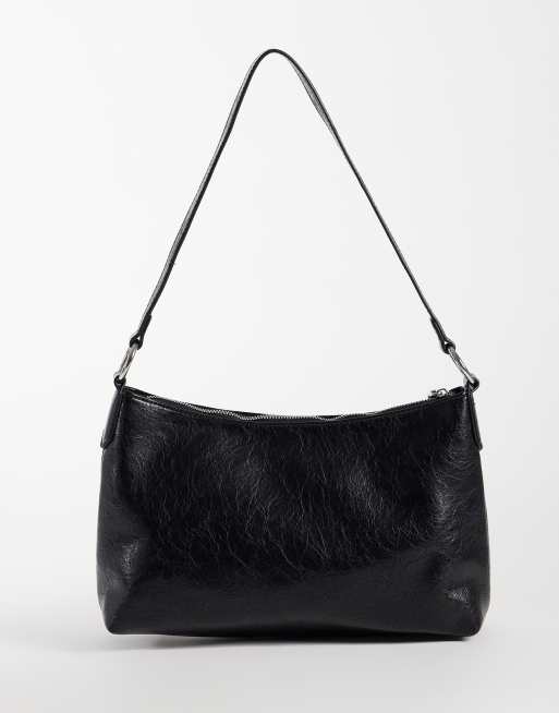 My Accessories shoulder bag with fold top in black, 4 of 4
