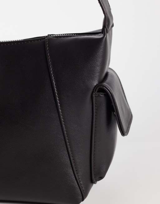 My Accessories shoulder bag with pockets in chocolate brown, 3 of 4