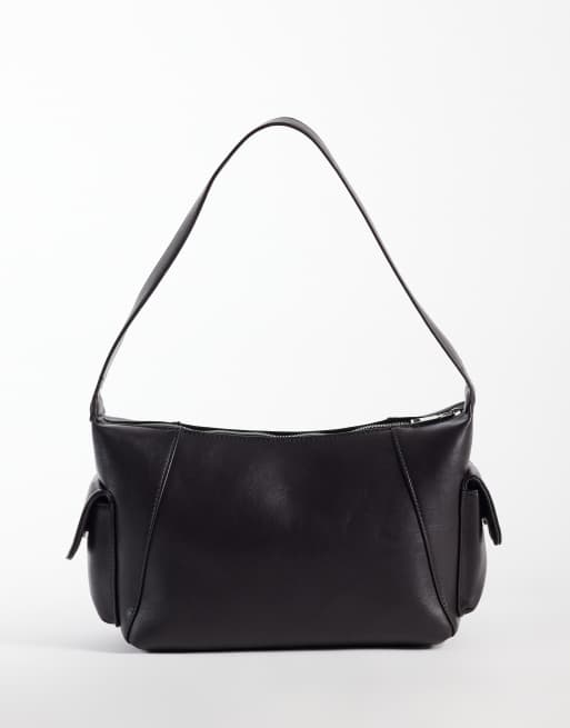 My Accessories shoulder bag with pockets in chocolate brown, 4 of 4