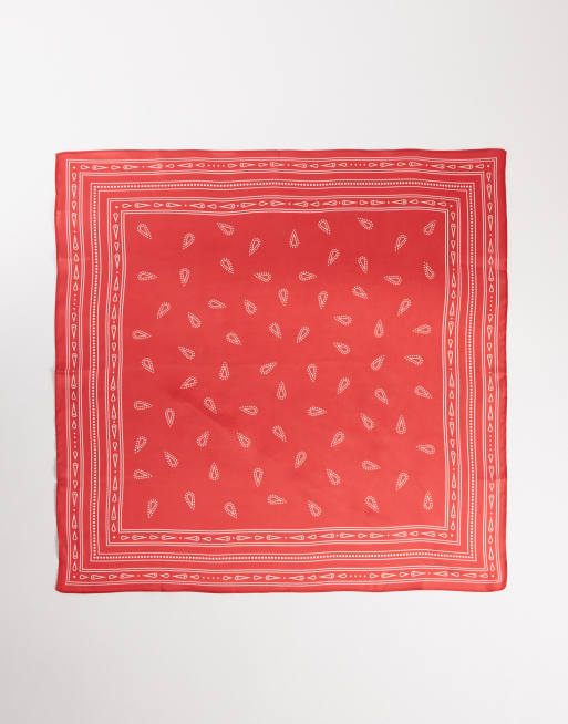 My Accessories - Sjaal met gestrikte hals en paisley motief in rood, 2 van 4