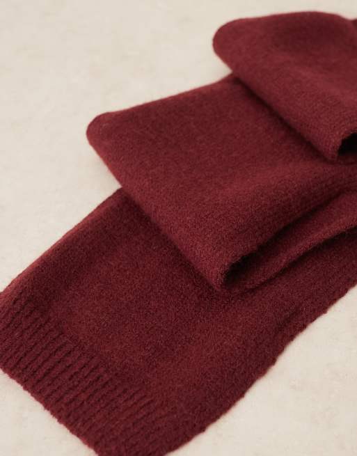 My Accessories skinny scarf in burgundy