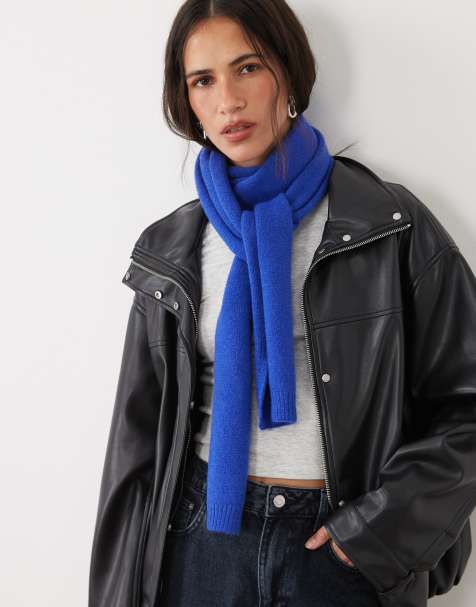 My Accessories skinny scarf in cobalt blue - view 1
