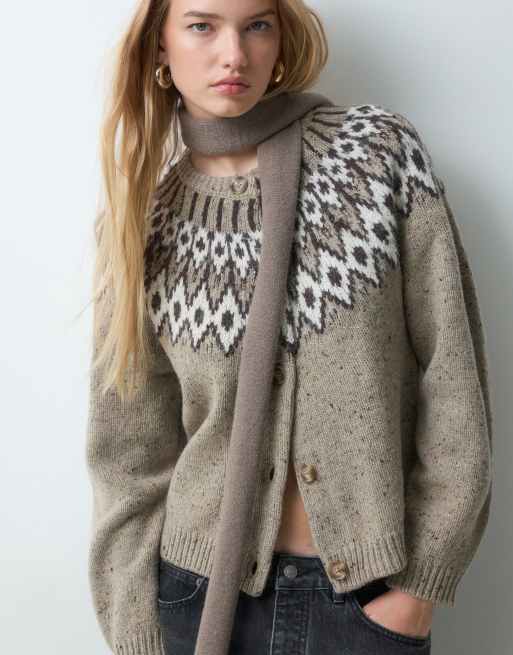 My Accessories skinny scarf in taupe beige, 4 of 5