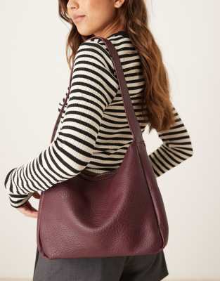 My Accessories My Accessories slouchy shoulder bag in burgundy-Red