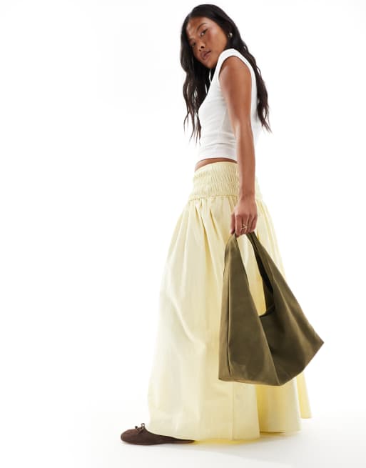 My Accessories slouchy square faux suede shoulder bag in olive green